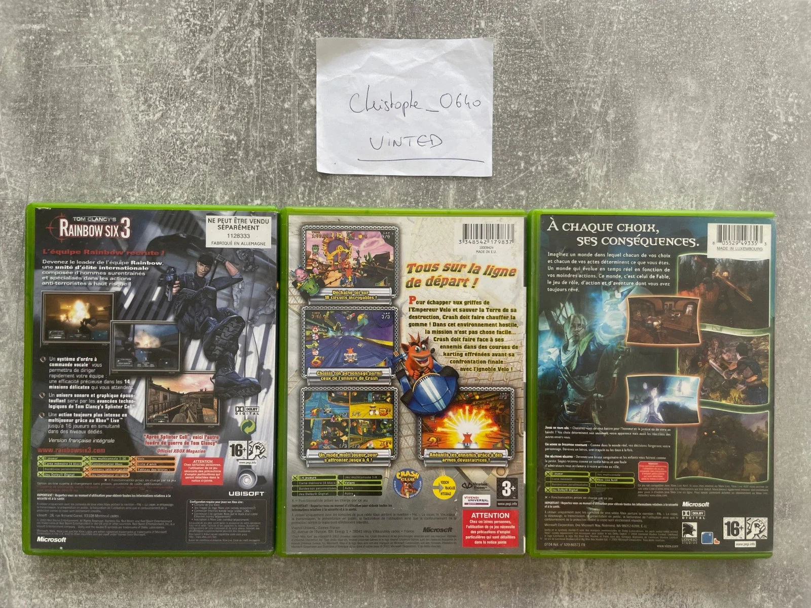 Lot de 3 jogos para Microsoft xbox / x-box 1ère génération en versão francesa. – photo 2